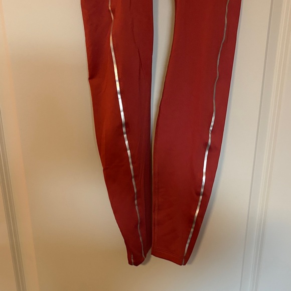 Nike women Red Leggings with Silver Accents - Picture 5 of 6